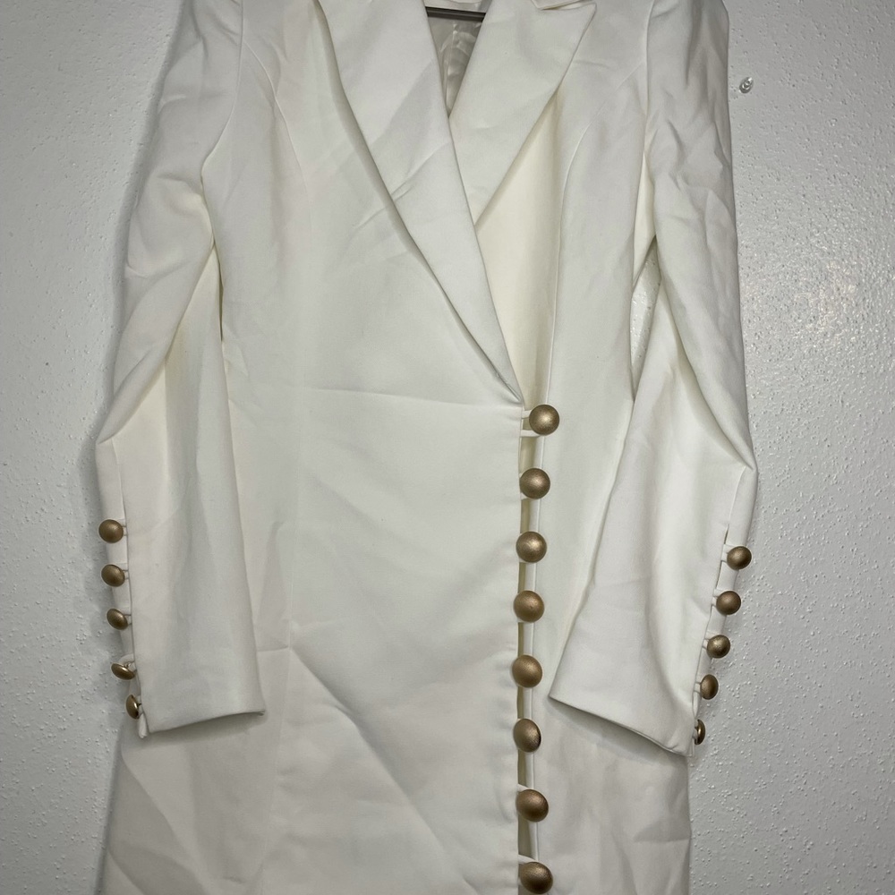 White dress coat